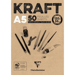 Clairefontaine  Brown Kraft Pad A5 120g