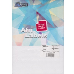 Afri Laser Labels K003-25