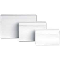 Ruled Record Cards 5x3 White