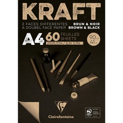 Claire Brown & Black laid Kraft 90g A4 60sh pad