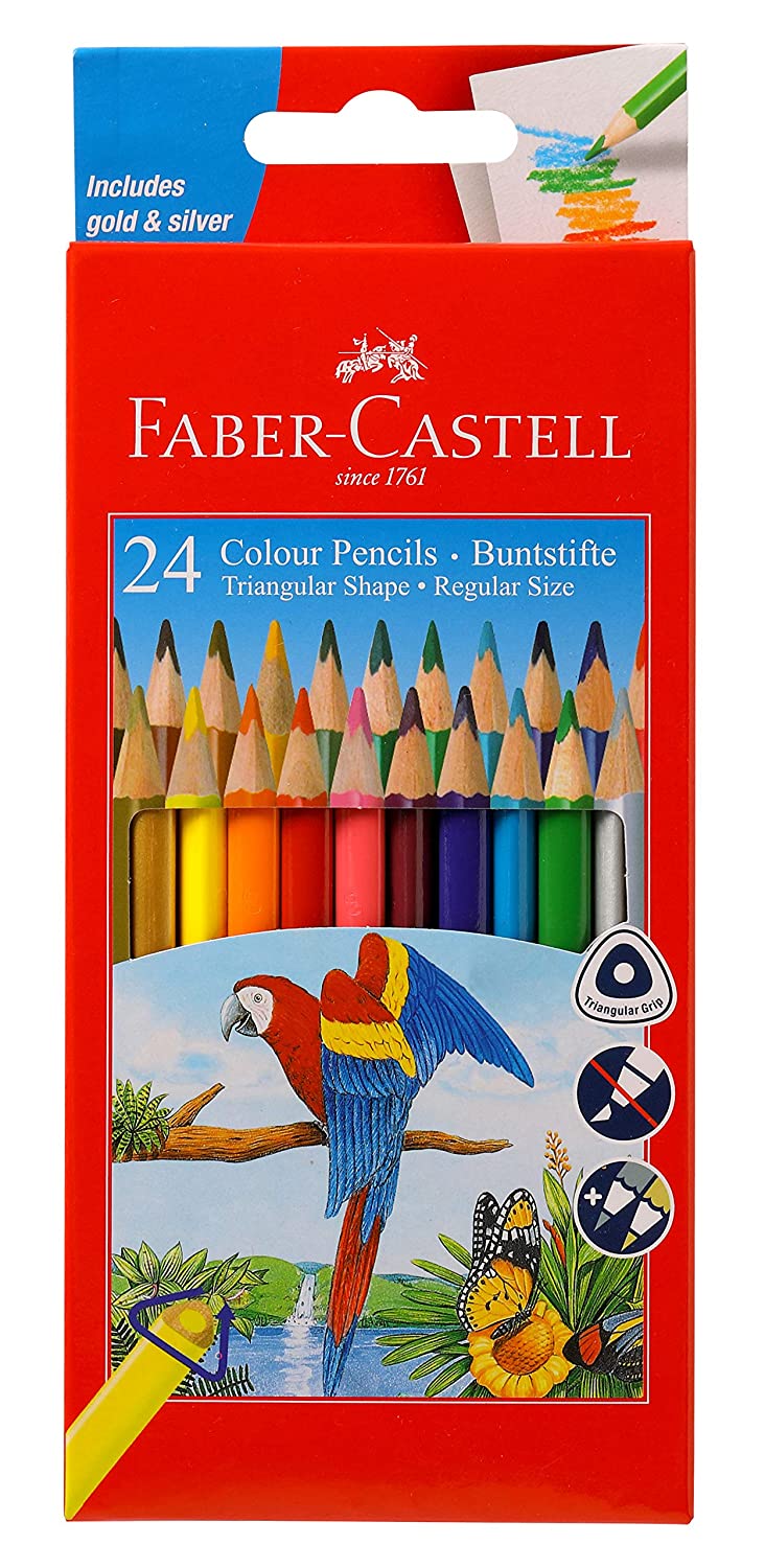 Faber Castell Colour Pencils Triangular 24 pieces