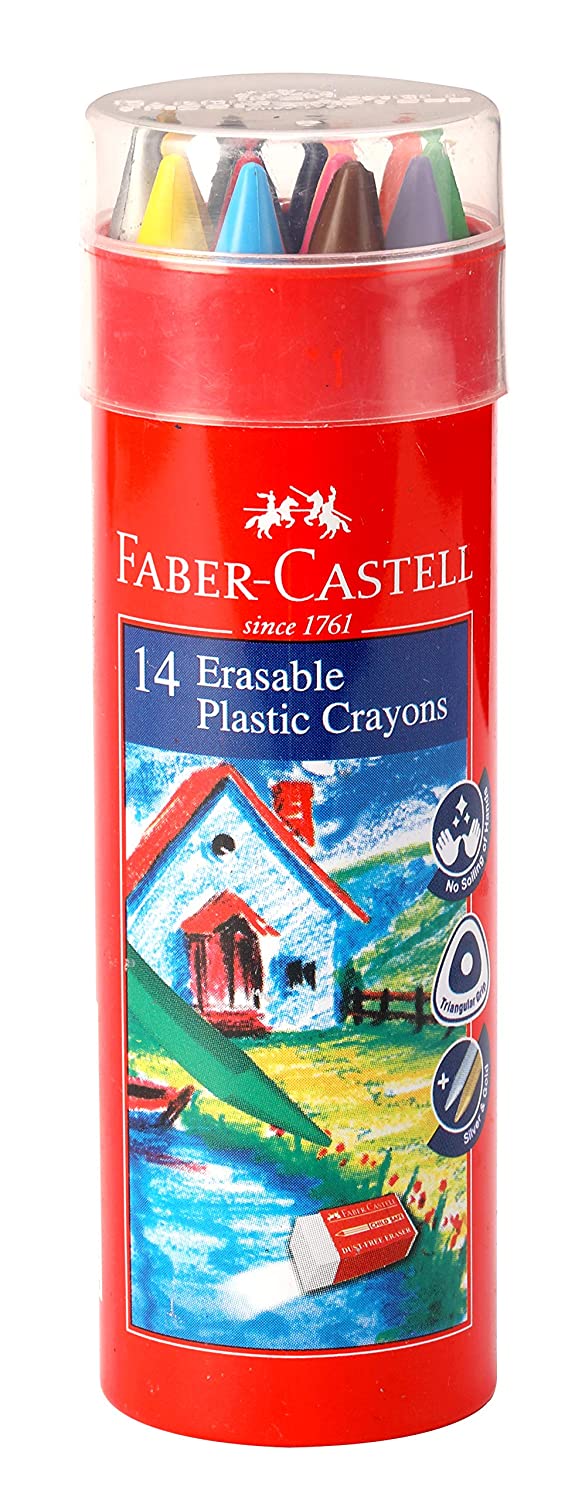 Faber Castell Erasable Plastic Crayons 14 pieces