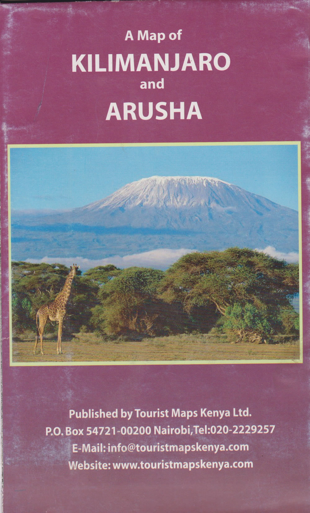 Map of Kilimanjaro and Arusha (Tourist Maps Kenya) | Text Book Centre