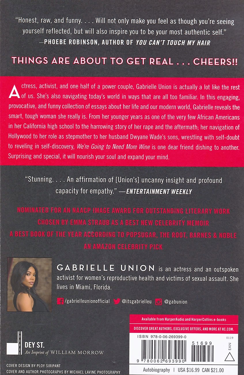 Book Review: We're Going to Need More Wine by Gabrielle Union