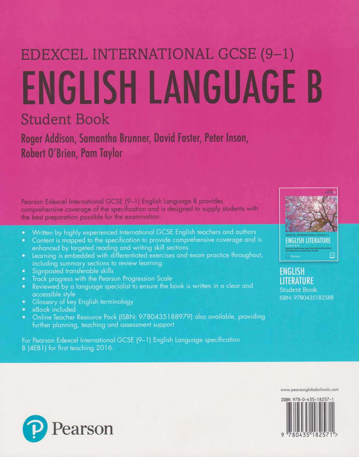 Buy English Literature Student Book (Edexcel IGCSE Program) for Grade 9 &  10 by Pearson (Edexcel International GCSE) Book Online at Low Prices in  India