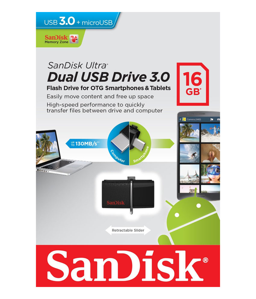 SanDisk Flash Disk 16gb OTG usb | Text Book Centre