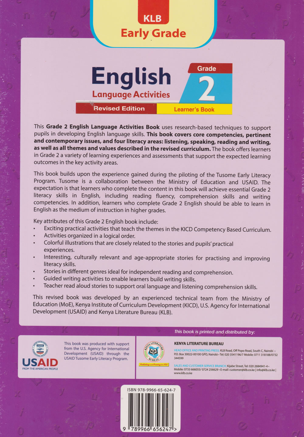 KLB Early Grade English Language ActIvities Grade 2 Text Book Centre