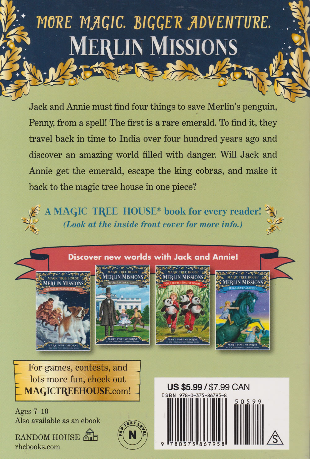 Magic Tree House 17 Crazy Day With Cobras Text Book Centre