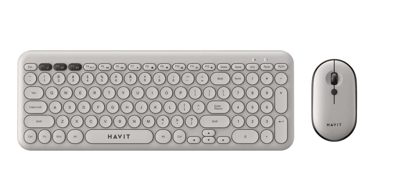Text Book Centre - Havit Wireless Keyboard+Mouse Combo KB254GCM - Light gray