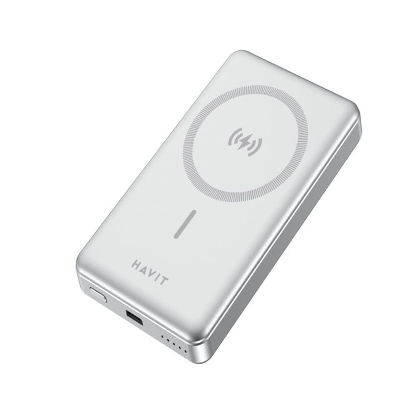 Text Book Centre - Havit Magnetic Powerbank 10000 mAh PB5203(Silver / Black)
