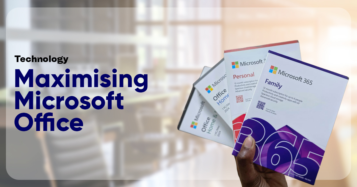 blog banner showing different examples of Microsoft Office