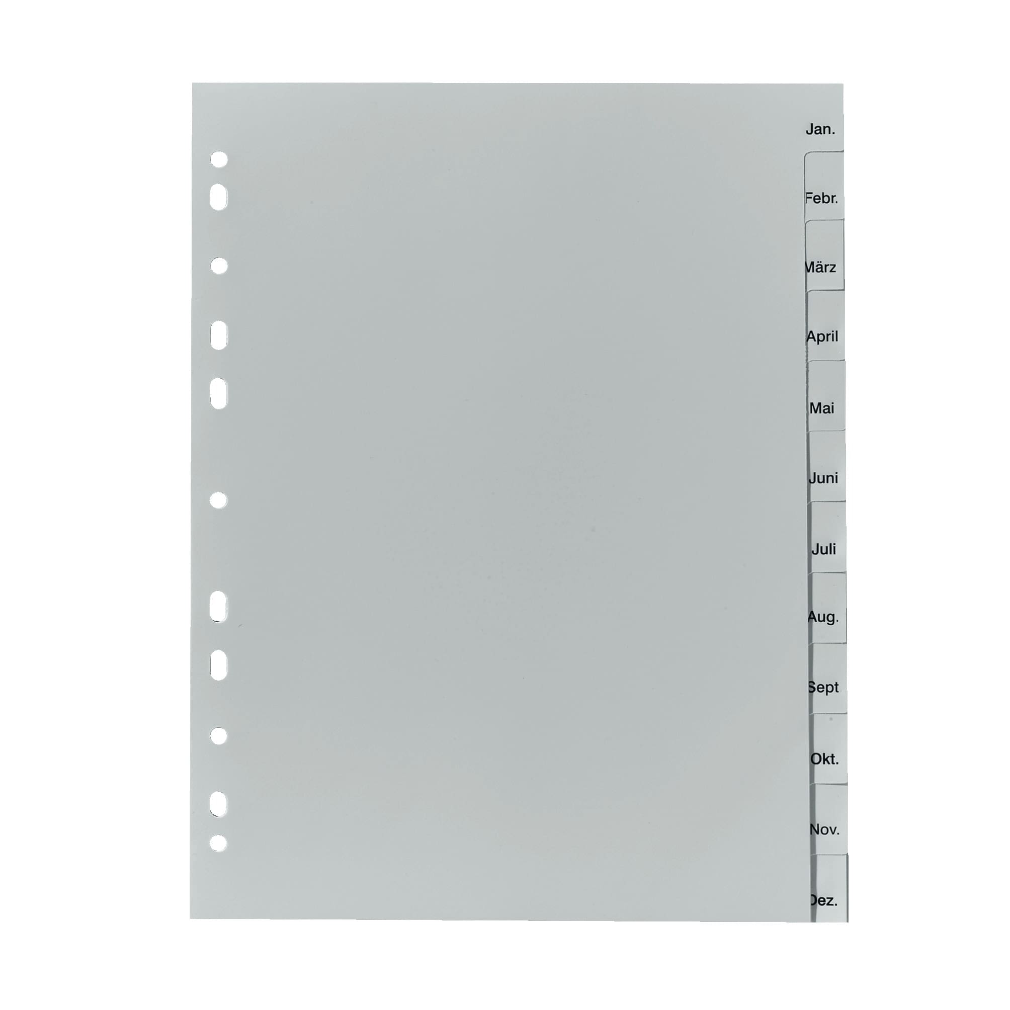 Text Book Centre - HLTZ File divider A4 Jan-Dec grey 10842714/100810325