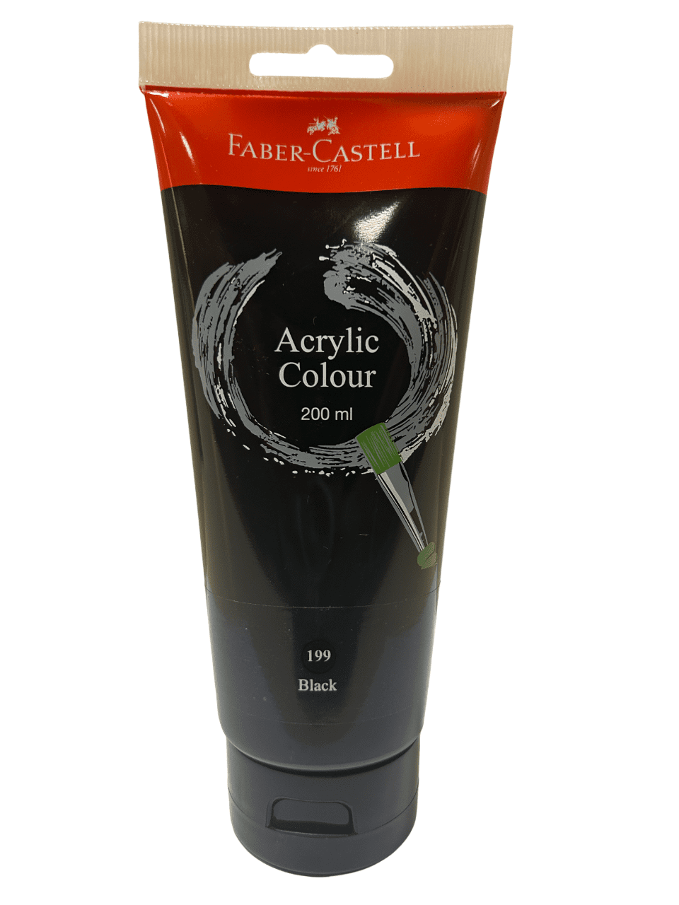 Text Book Centre - FC Acrylic Colour 200ml tube Black 162399